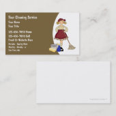 Cartes de visite de nettoyage de Chambre (Devant / Derrière)