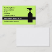 Cartes de visite de nettoyage de Chambre (Devant / Derrière)