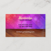 Cartes de visite de nettoyage de Chambre (Dos)