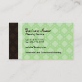 Cartes de visite de nettoyage de Chambre (Dos)