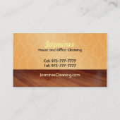 Cartes de visite de nettoyage de Chambre et de (Dos)
