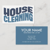 Cartes de visite de nettoyage de maison (Devant / Derrière)