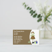 Cartes de visite de nettoyage de maison (Debout devant)