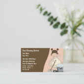 Cartes de visite de nettoyage de maison (Debout devant)