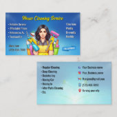 Cartes de visite de nettoyage de maison (Devant / Derrière)