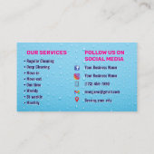 Cartes de visite de nettoyage de maison (Dos)