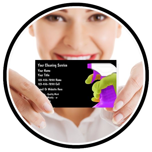 Cartes de visite de nettoyage de maison