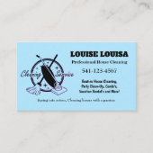 Cartes de visite de nettoyage de maison profession (Devant)