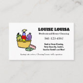 Cartes de visite de nettoyage de maison profession (Devant)