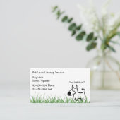 Cartes de visite de nettoyage de pelouse de chien (Debout devant)