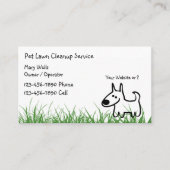 Cartes de visite de nettoyage de pelouse de chien (Devant)
