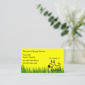 Cartes de visite de nettoyage de pelouse de chien (Debout devant)