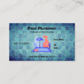 Cartes de visite de nettoyage de piscine professio (Devant)