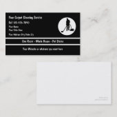 Cartes de visite de nettoyage du sol de tapis (Devant / Derrière)