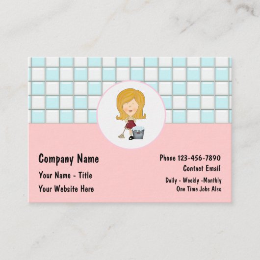 Cartes de visite de nettoyage grand (Devant)