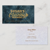 Cartes de visite de nettoyage moderne personnalisa (Devant / Derrière)