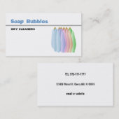 Cartes de visite de nettoyeurs à sec (Devant / Derrière)