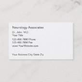 Cartes de visite de neurologue (Dos)