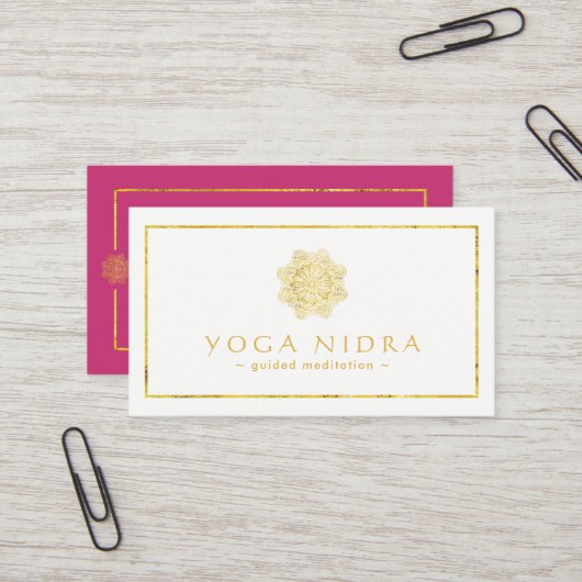 Cartes de visite de Nidra de yoga (Devant/Arrière en situation)