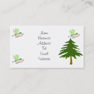 Cartes de visite de Noël de libellule