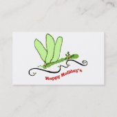 Cartes de visite de Noël de libellule (Dos)