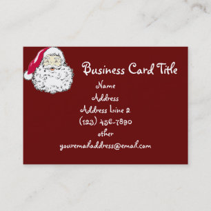 Cartes de visite de Noël de Père Noël