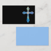 Cartes de visite de noir de croix d'opale et de (Devant / Derrière)