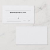 cartes de visite de "nomination" (Devant / Derrière)