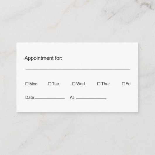 cartes de visite de nomination 2 (Dos)