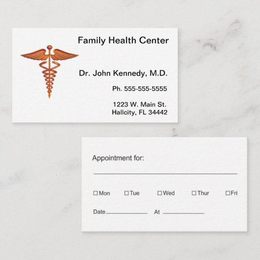 cartes de visite de nomination 2 (Devant / Derrière)