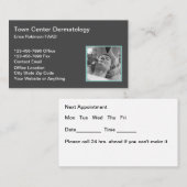 Cartes de visite de nomination dermatologue (Devant / Derrière)