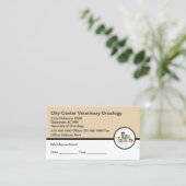 Cartes de visite de nomination d'oncologue vétérin (Debout devant)