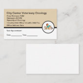 Cartes de visite de nomination d'oncologue vétérin (Devant / Derrière)