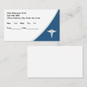 Cartes de visite de nomination du médecin du budge (Devant / Derrière)