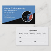 Cartes de visite de nomination Médicale du pulmono (Devant / Derrière)