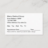 Cartes de visite de nomination pour le budget de b (Devant)