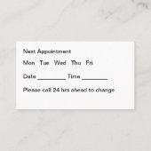 Cartes de visite de nomination pour un dentiste à  (Dos)