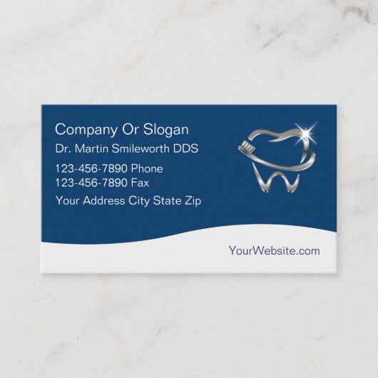 Cartes de visite de nomination pour un dentiste à  (Devant)