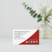 Cartes de visite de nomination vétérinaire (Debout devant)