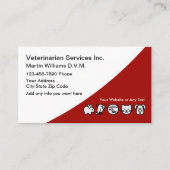 Cartes de visite de nomination vétérinaire (Devant)