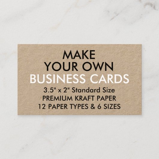 Cartes de visite de norme de PAPIER D'EMBALLAGE (Devant)