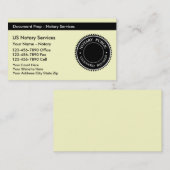 Cartes de visite de notaire (Devant / Derrière)