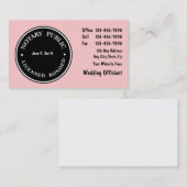 Cartes de visite de notaire (Devant / Derrière)