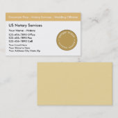 Cartes de visite de notaire (Devant / Derrière)