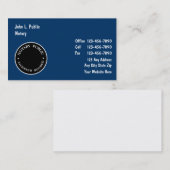 Cartes de visite de notaire (Devant / Derrière)