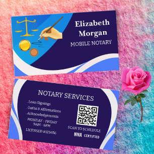 Cartes de visite de notaire mobile - Code QR jurid