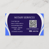 Cartes de visite de notaire mobile - Code QR jurid (Dos)