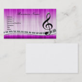 Cartes de visite de notes de G-Clef et de musique (Devant / Derrière)