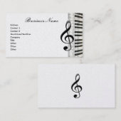 Cartes de visite de notes de G-Clef et de musique (Devant / Derrière)