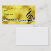 Cartes de visite de notes de G-Clef et de musique (Devant / Derrière)